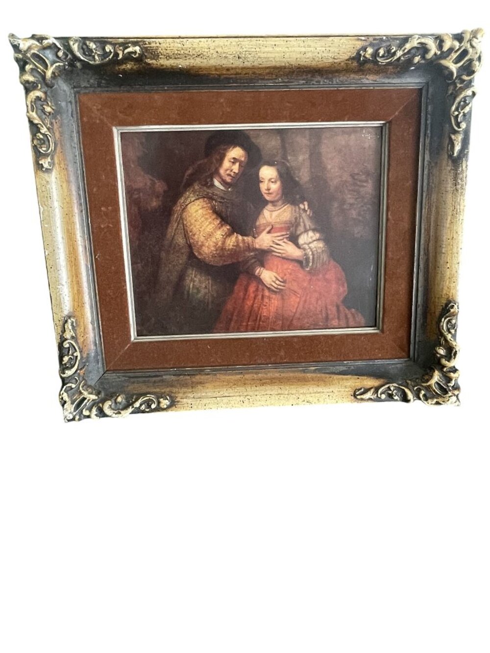 Framed Vintage Reproduction of Rembrandt's "The Jewish Bride"